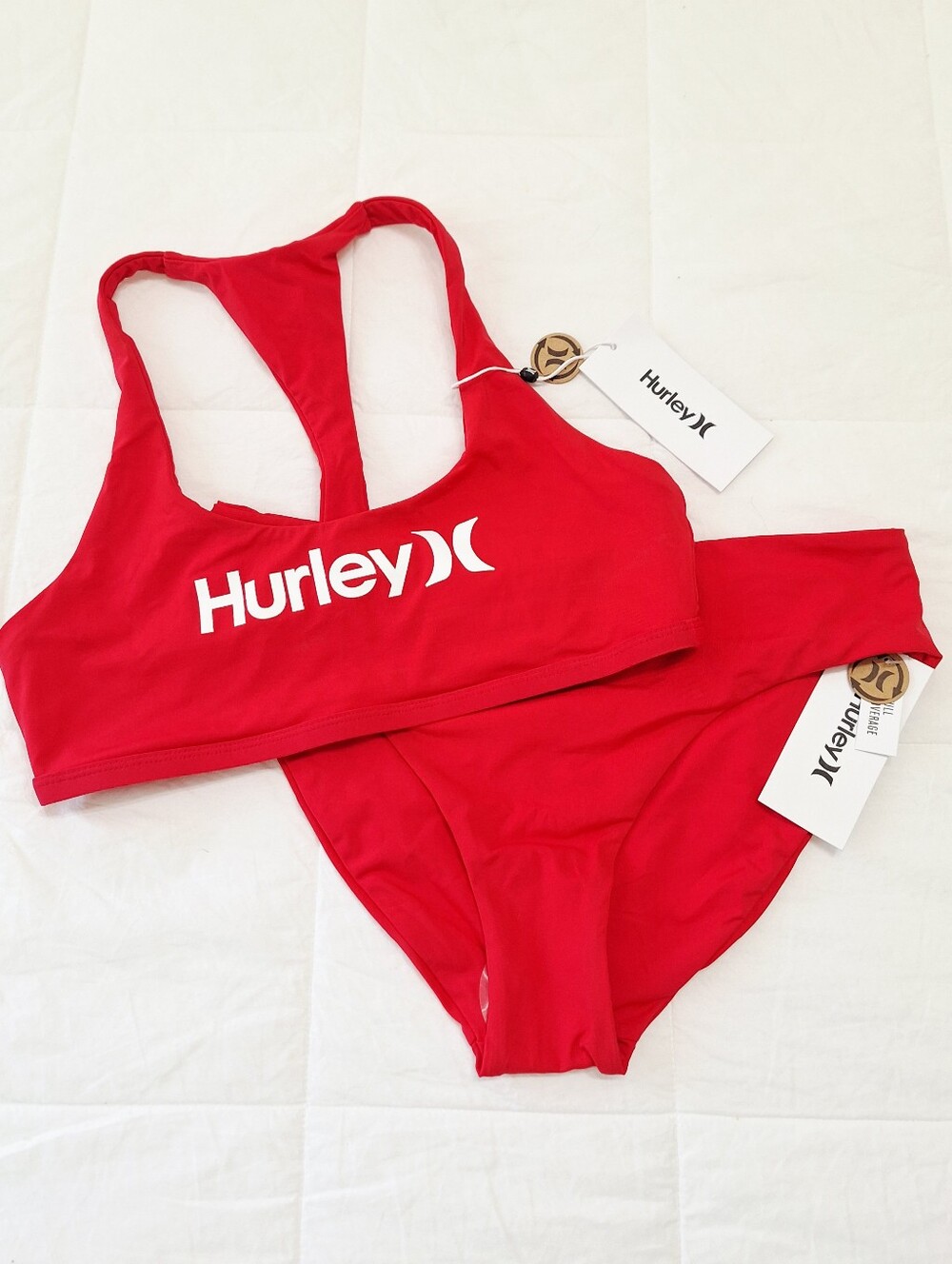 Hurley Women's Solid Racerback Bikini - Medium